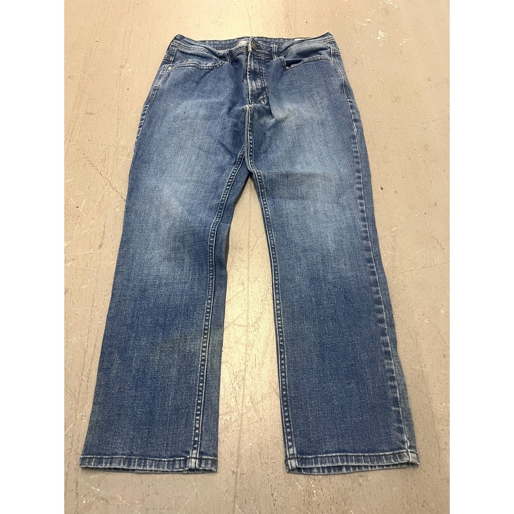 Buffalo David Bitton Jackson-X Jeans Mens 34x30 Blue Denim Stretch‎ Straight Leg